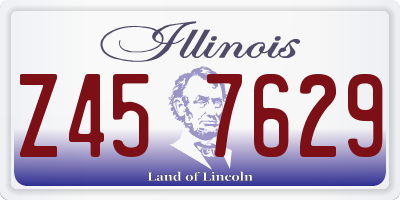IL license plate Z457629