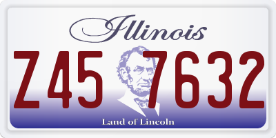IL license plate Z457632