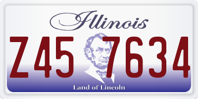 IL license plate Z457634