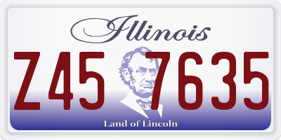 IL license plate Z457635