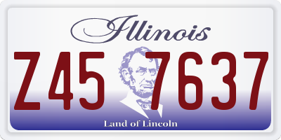 IL license plate Z457637