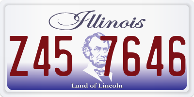 IL license plate Z457646
