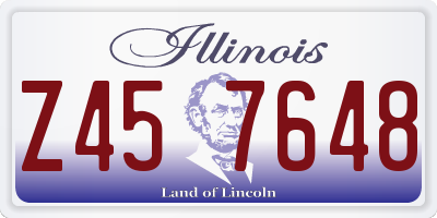 IL license plate Z457648
