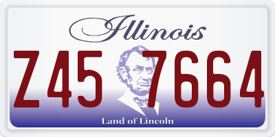 IL license plate Z457664