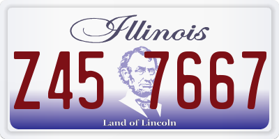 IL license plate Z457667