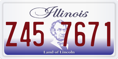 IL license plate Z457671