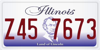 IL license plate Z457673