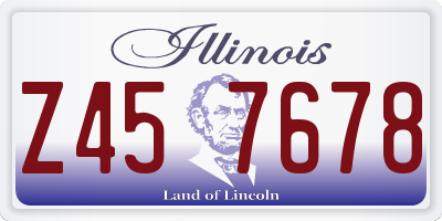 IL license plate Z457678