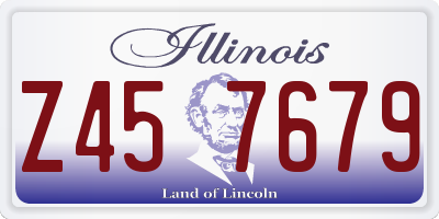 IL license plate Z457679