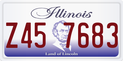 IL license plate Z457683