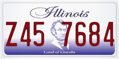 IL license plate Z457684