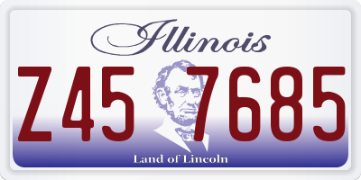 IL license plate Z457685