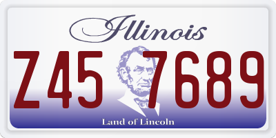 IL license plate Z457689