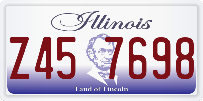 IL license plate Z457698