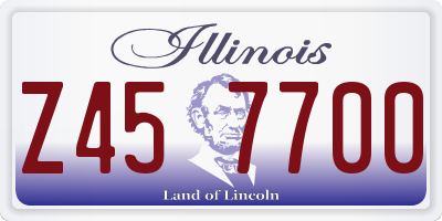 IL license plate Z457700