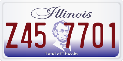 IL license plate Z457701