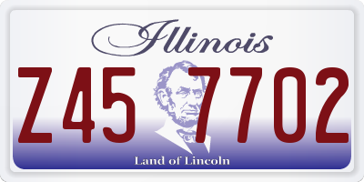 IL license plate Z457702
