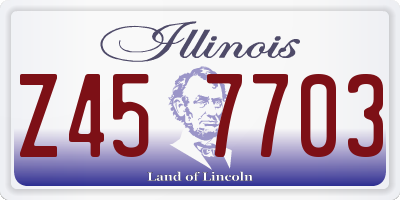 IL license plate Z457703