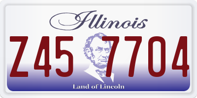 IL license plate Z457704