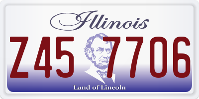 IL license plate Z457706
