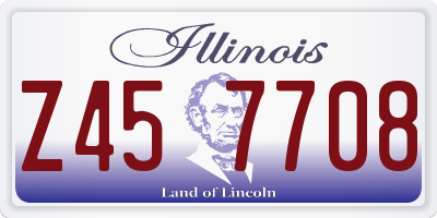 IL license plate Z457708
