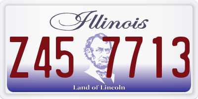 IL license plate Z457713