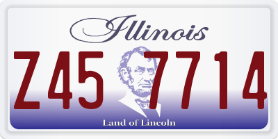 IL license plate Z457714