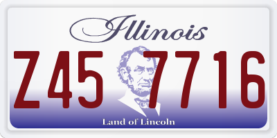 IL license plate Z457716