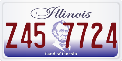 IL license plate Z457724