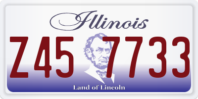 IL license plate Z457733