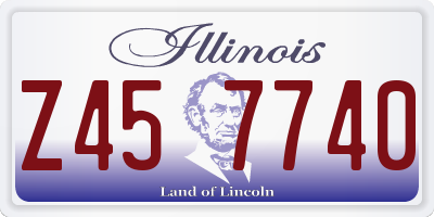 IL license plate Z457740