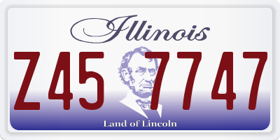 IL license plate Z457747
