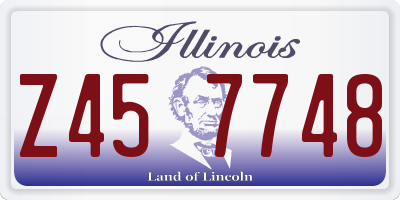 IL license plate Z457748