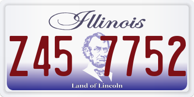 IL license plate Z457752