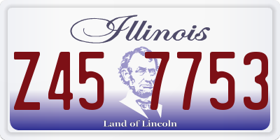 IL license plate Z457753