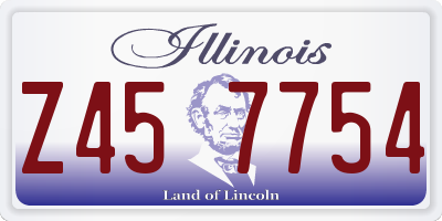 IL license plate Z457754