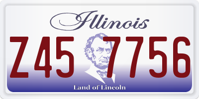 IL license plate Z457756
