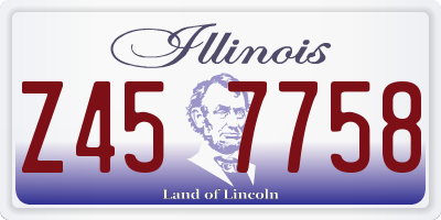 IL license plate Z457758