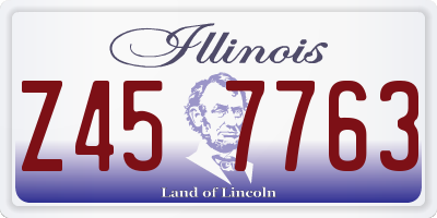 IL license plate Z457763