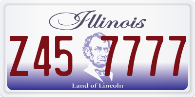 IL license plate Z457777