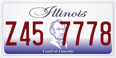 IL license plate Z457778