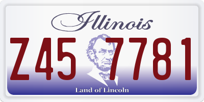 IL license plate Z457781