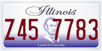 IL license plate Z457783