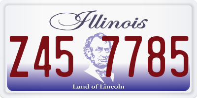 IL license plate Z457785