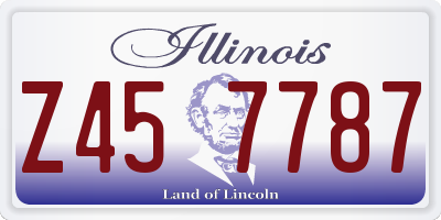 IL license plate Z457787
