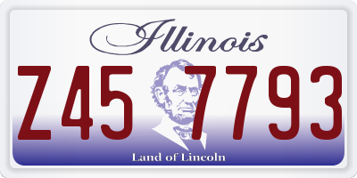 IL license plate Z457793