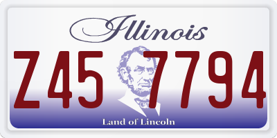 IL license plate Z457794