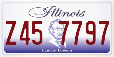 IL license plate Z457797