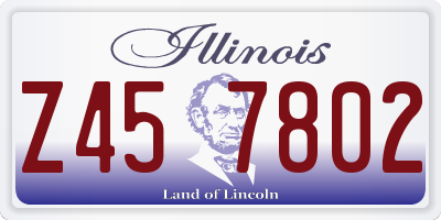 IL license plate Z457802