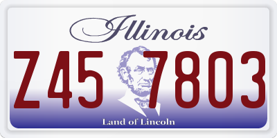 IL license plate Z457803